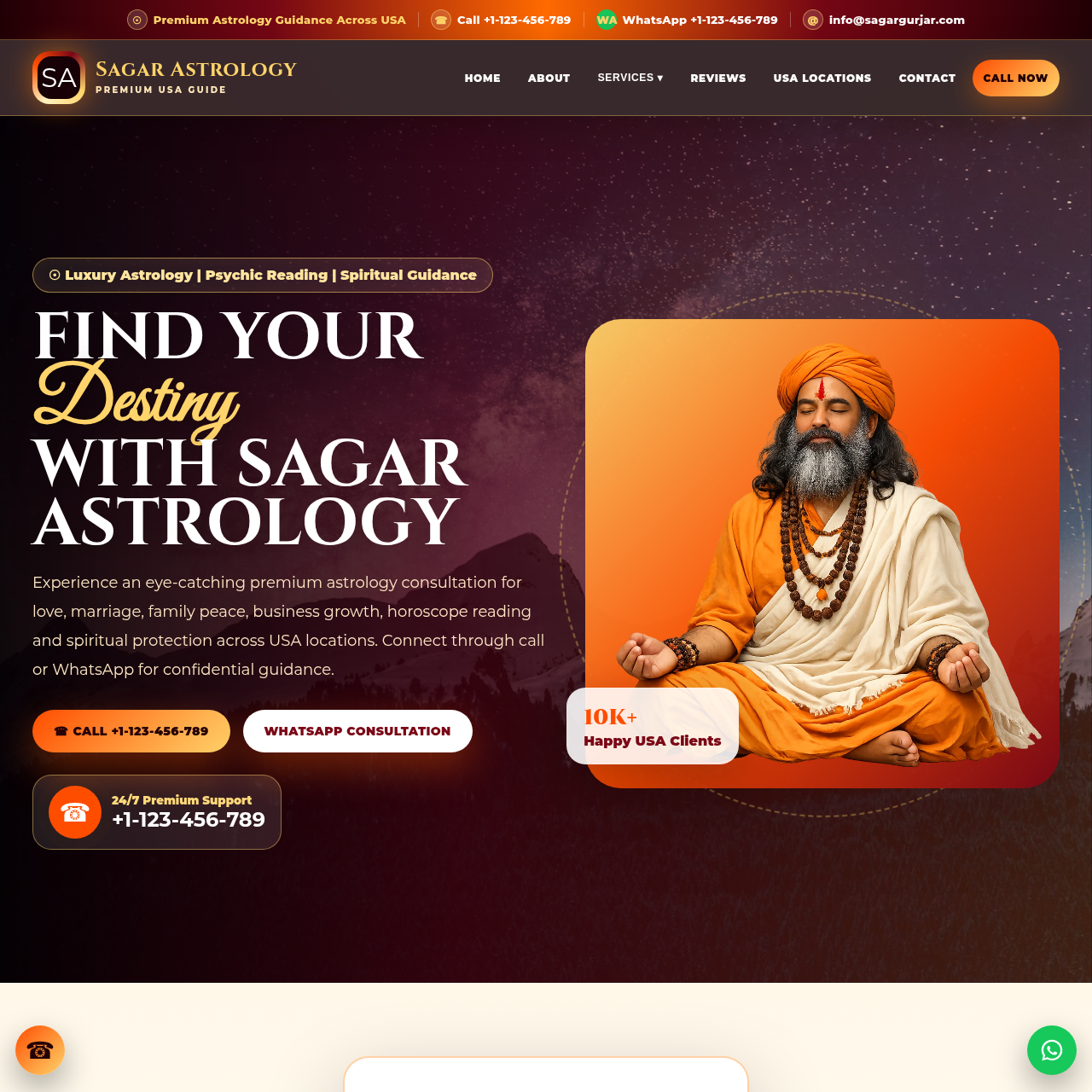 Astrologer Website Design 11