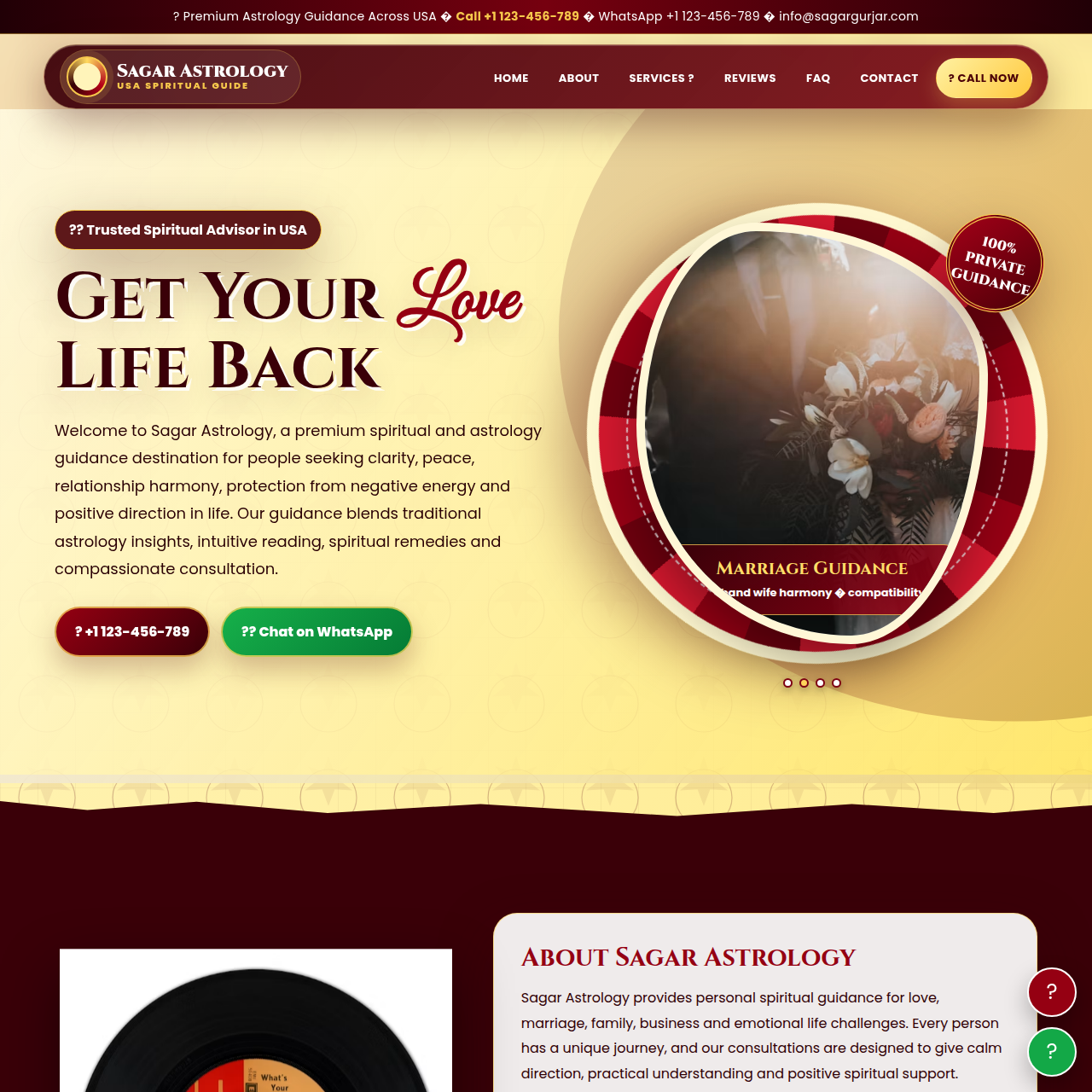 Astrologer Website Design 12