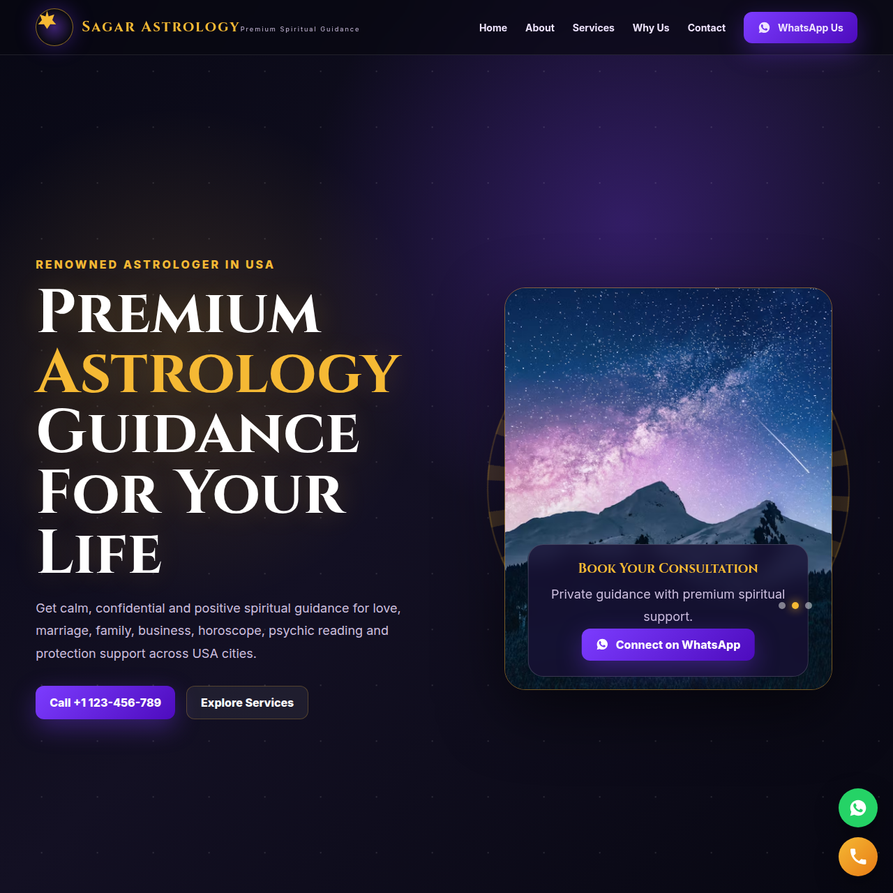 Astrologer Website Design 13