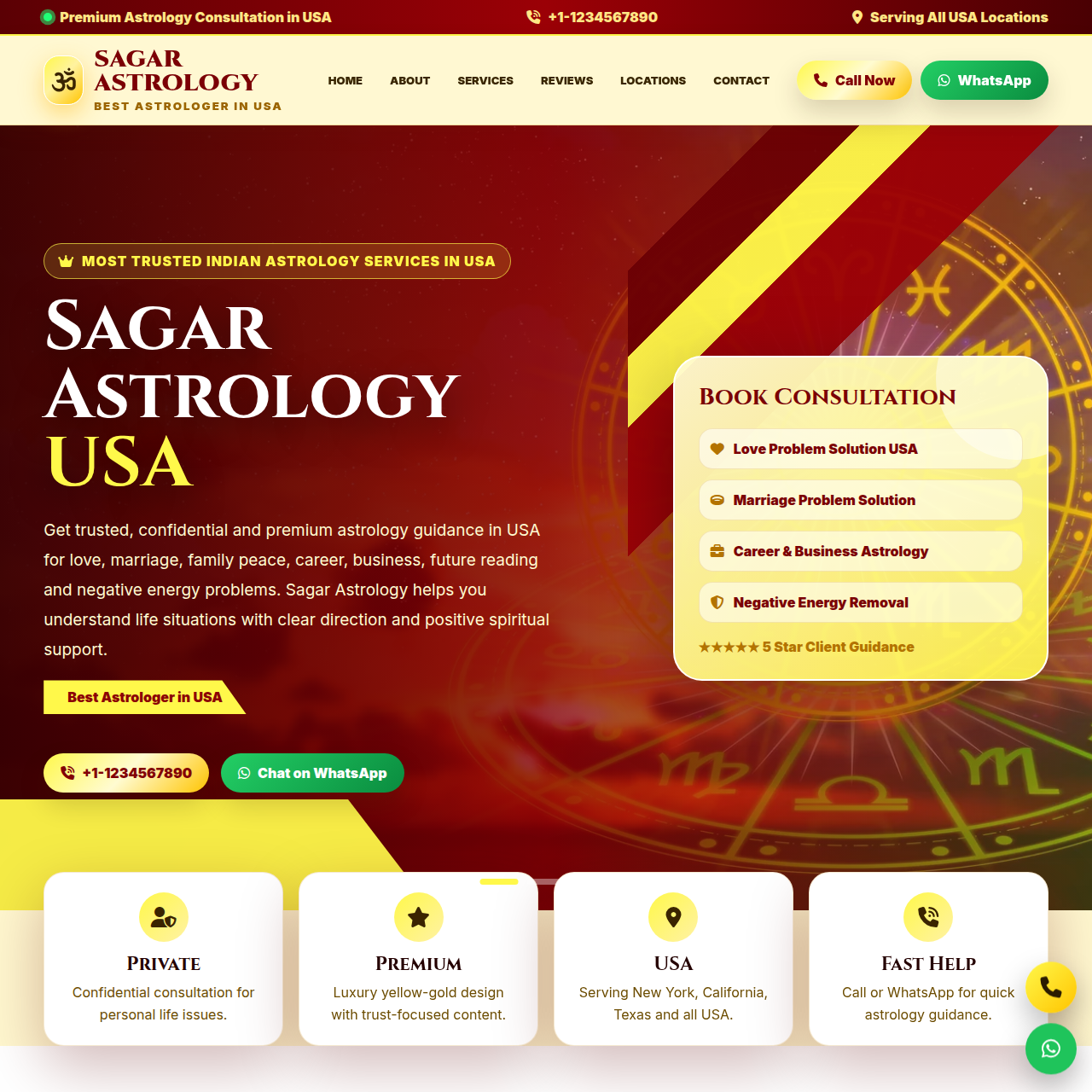 Astrologer Website Design 2