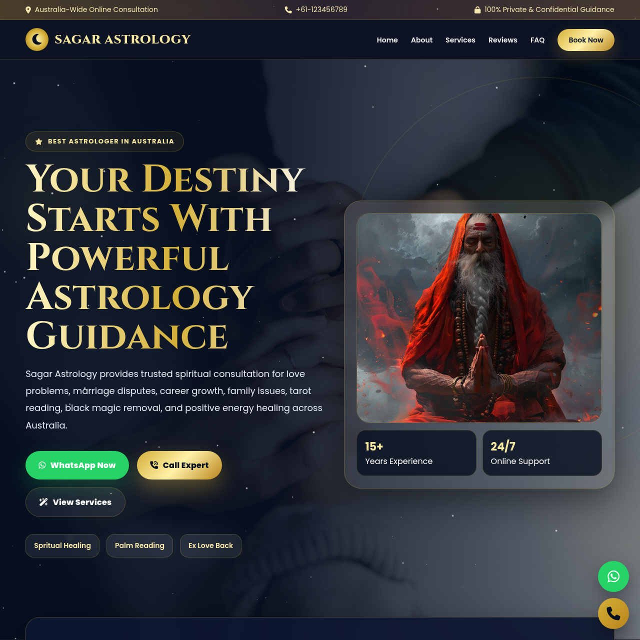 Astrologer Website Design 20