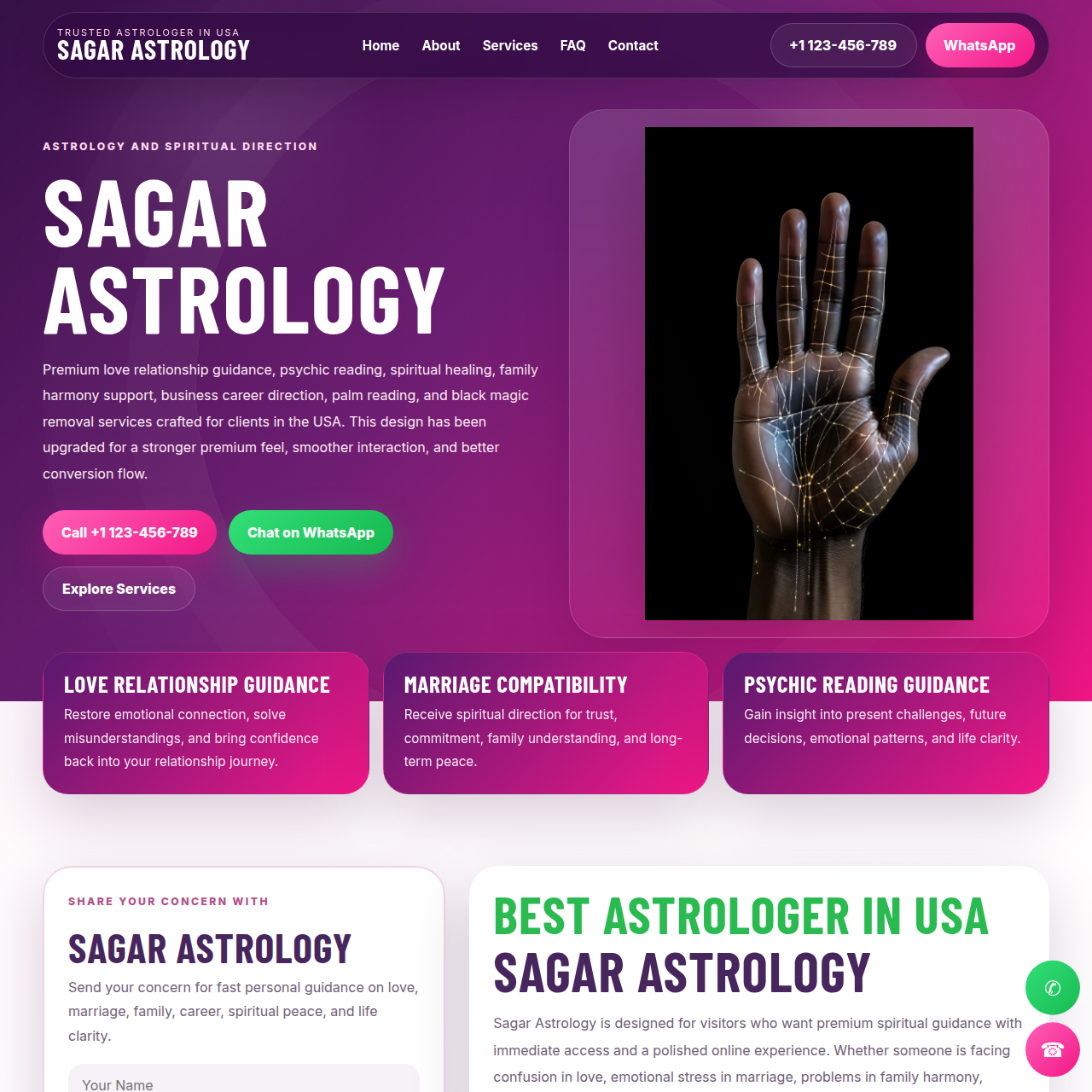 Astrologer Website Design 4