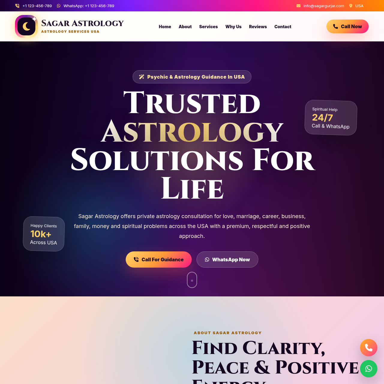 Astrologer Website Design 7
