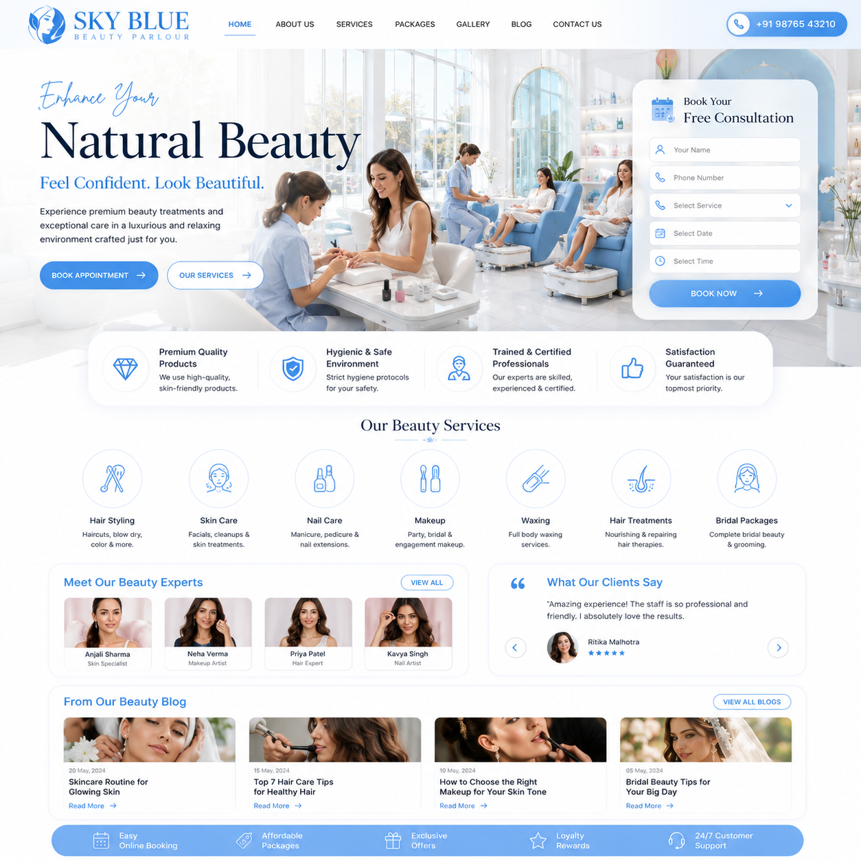 Beauty Parlour Website Design
