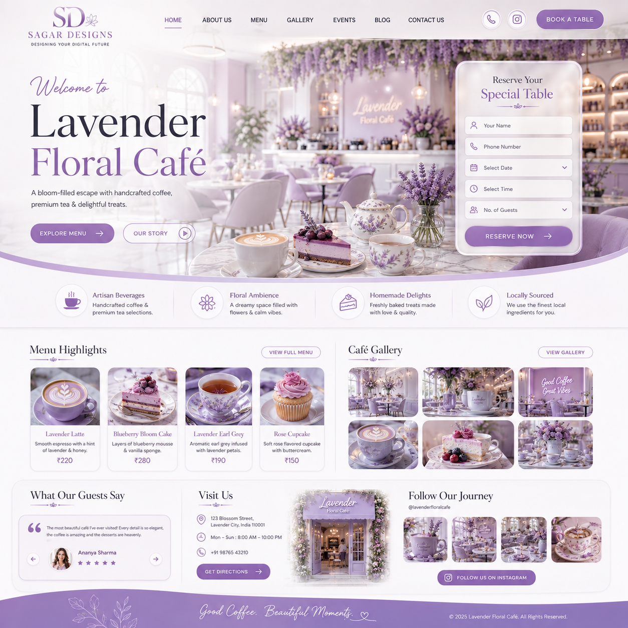 Cafe Website Design