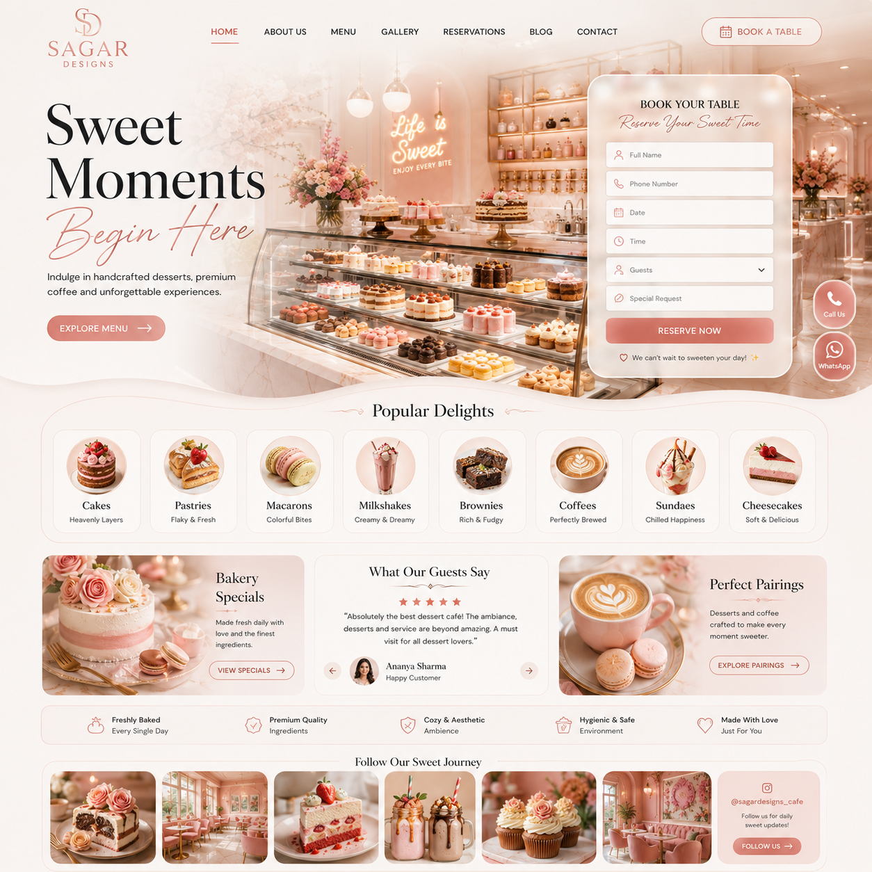 Cafe Website Design