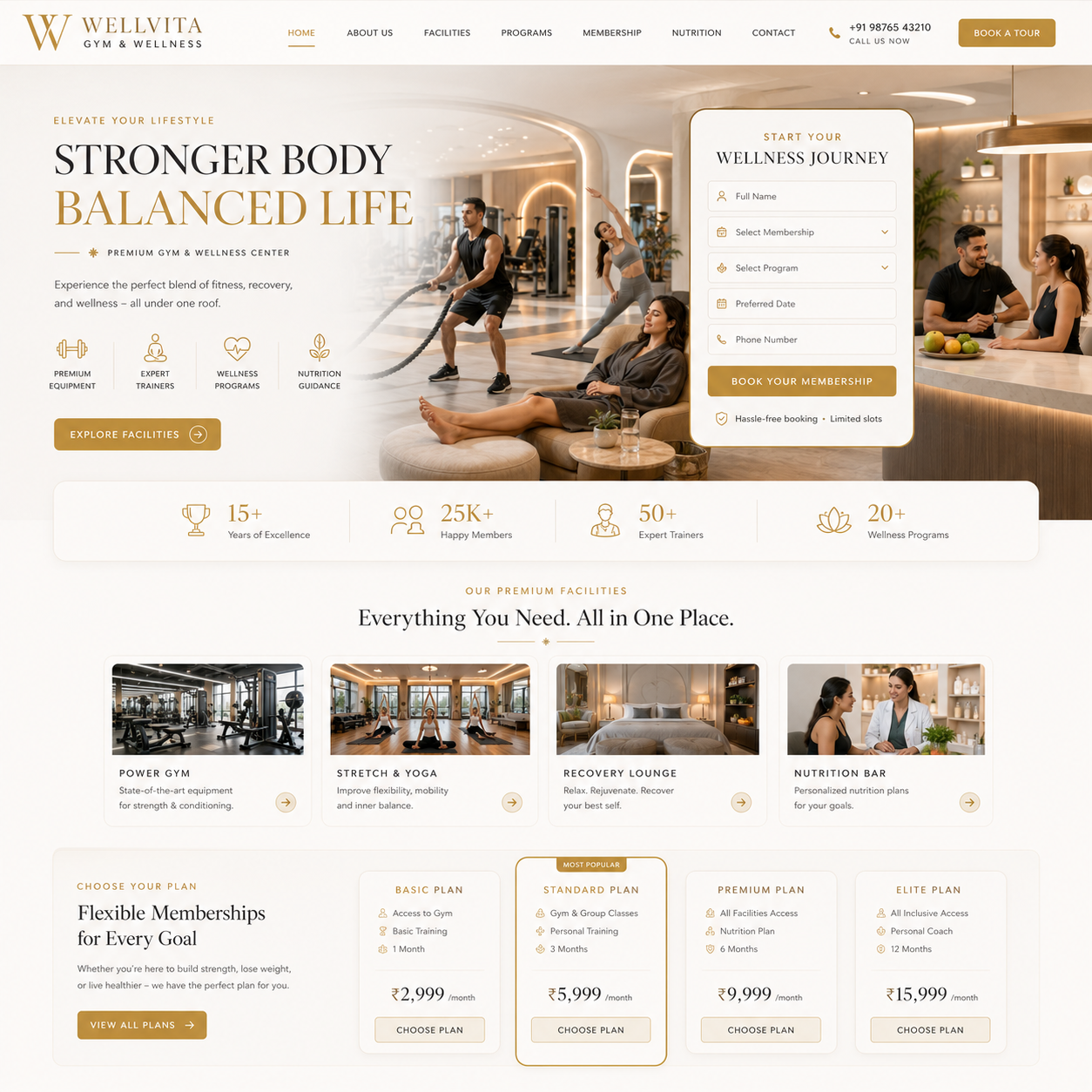 Gym & Fitness Website Design