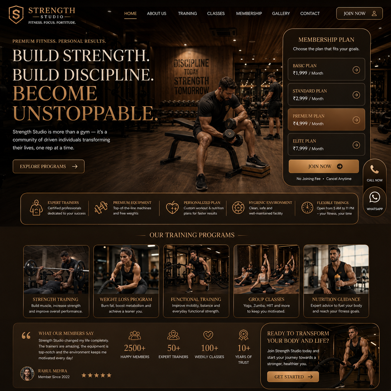 Gym & Fitness Website Design