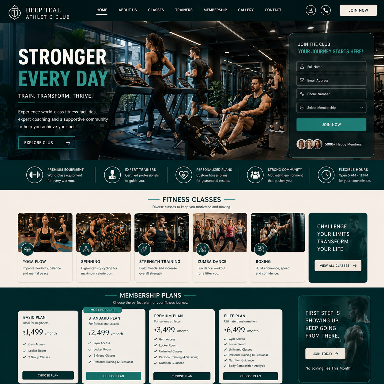 Gym & Fitness Website Design