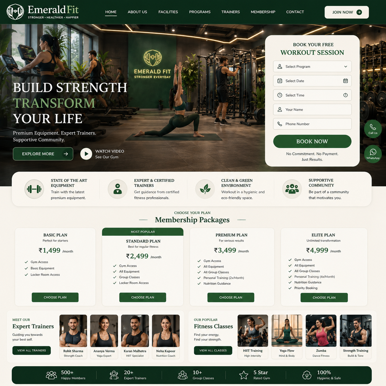 Gym & Fitness Website Design