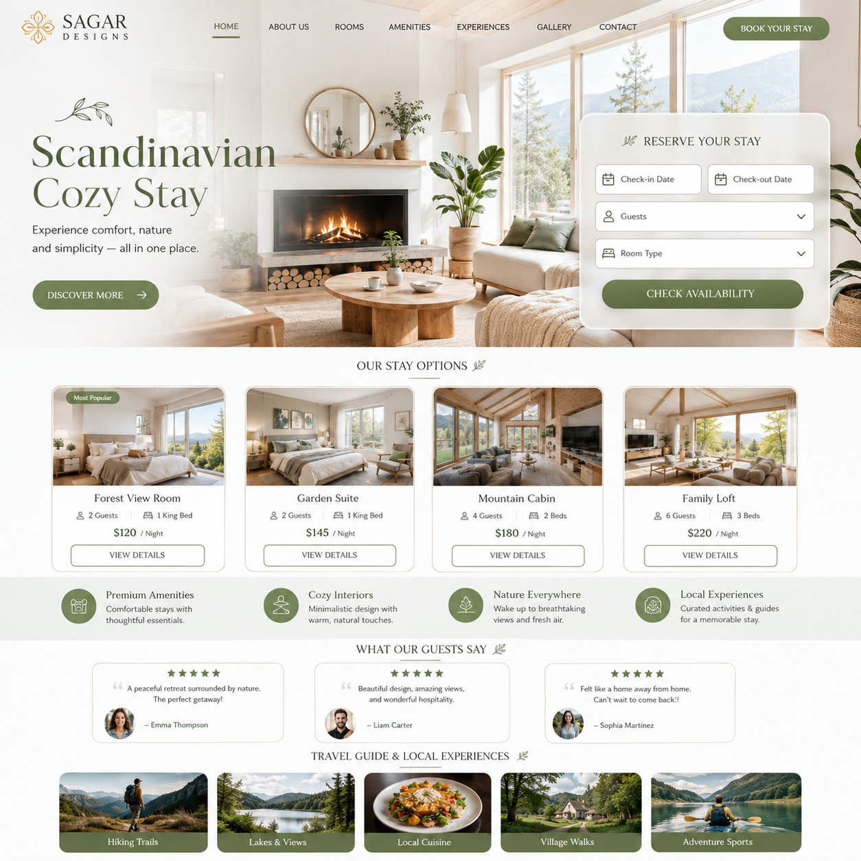Home Stay Website Design