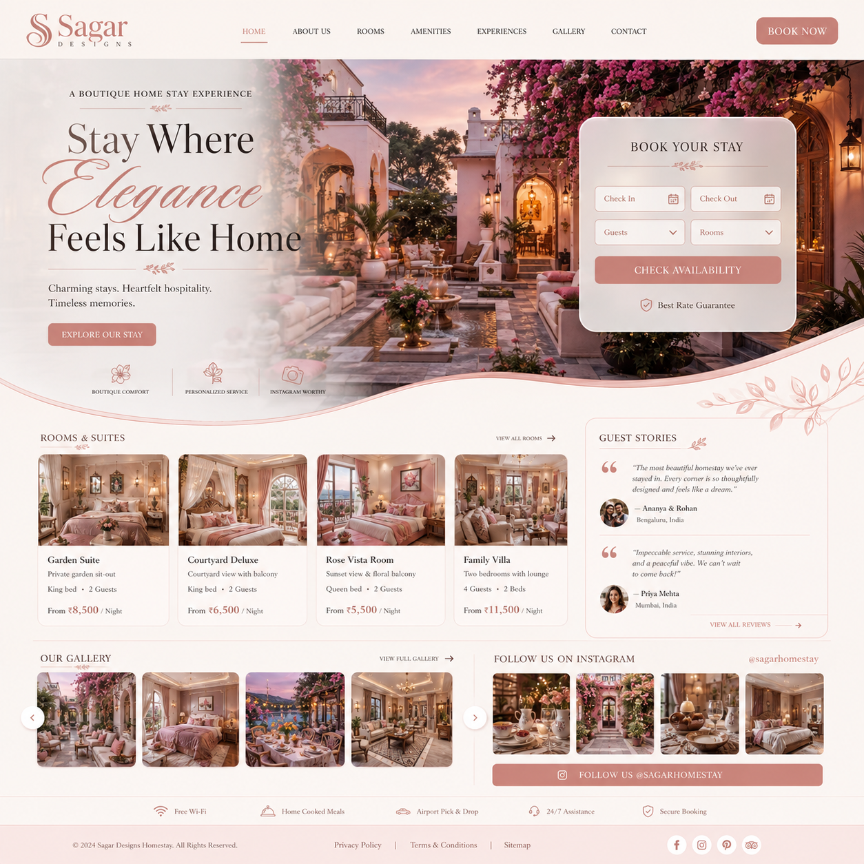 Home Stay Website Design