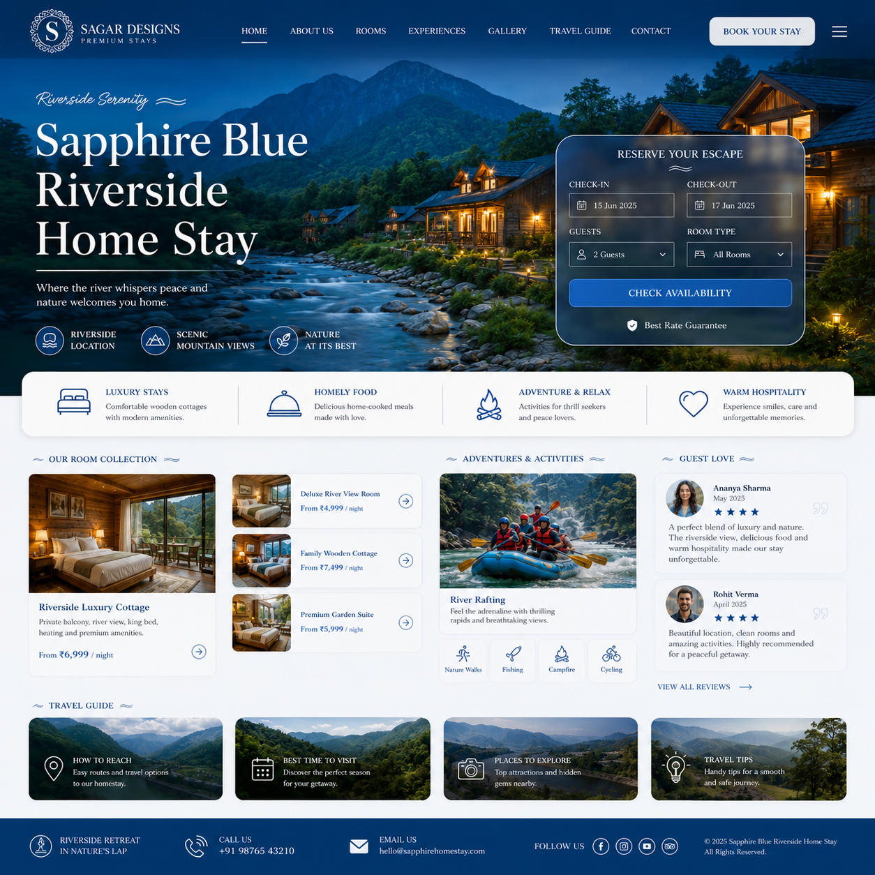 Home Stay Website Design
