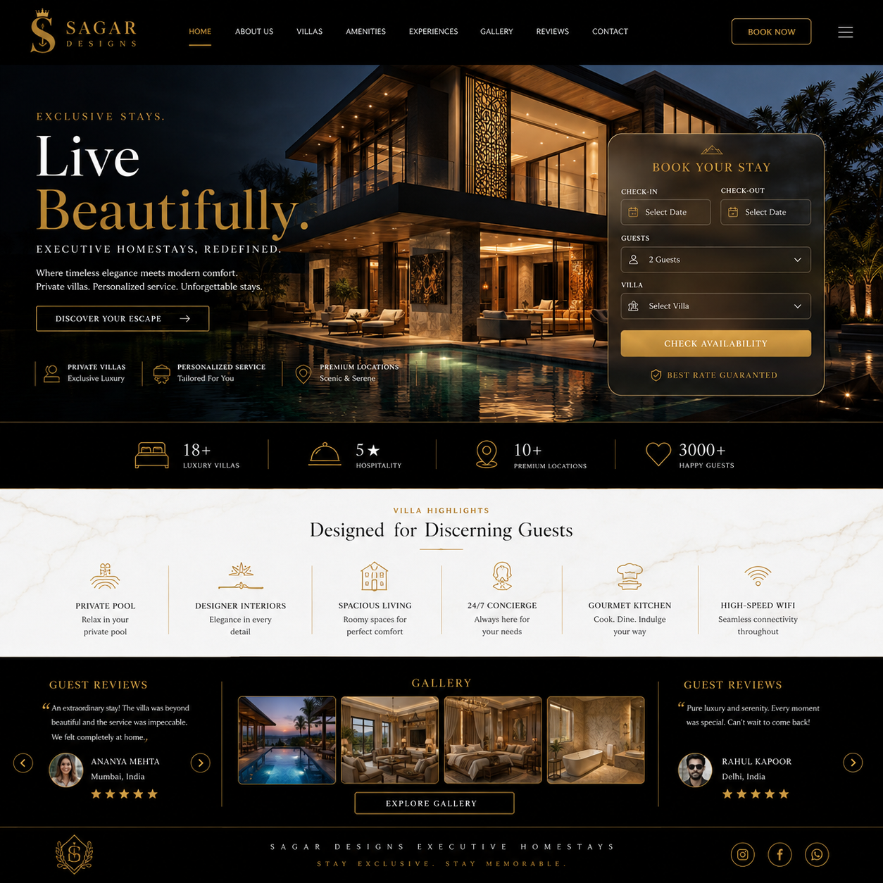 Home Stay Website Design