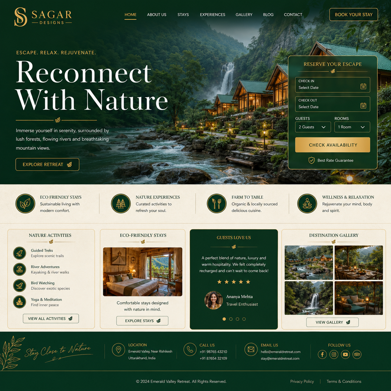 Home Stay Website Design