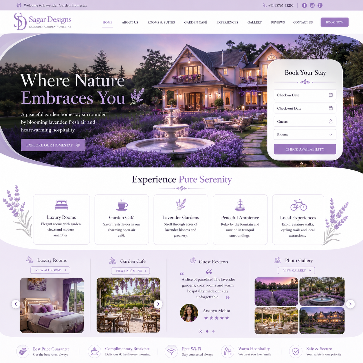 Home Stay Website Design