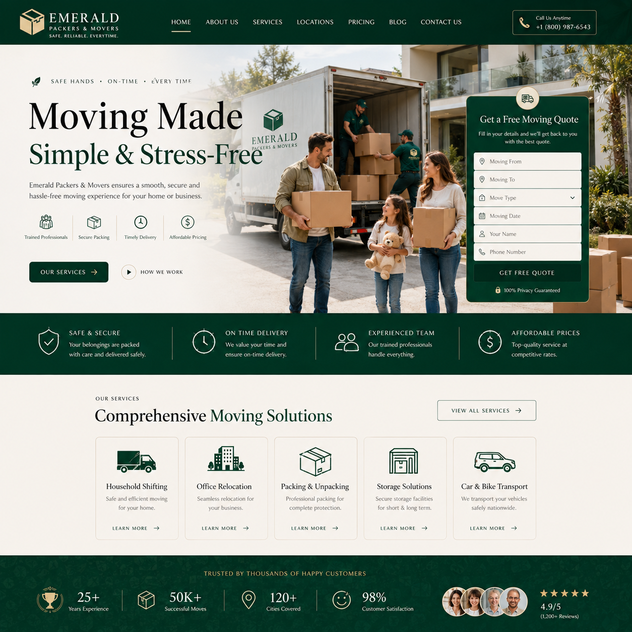 Packers & Movers Website Design