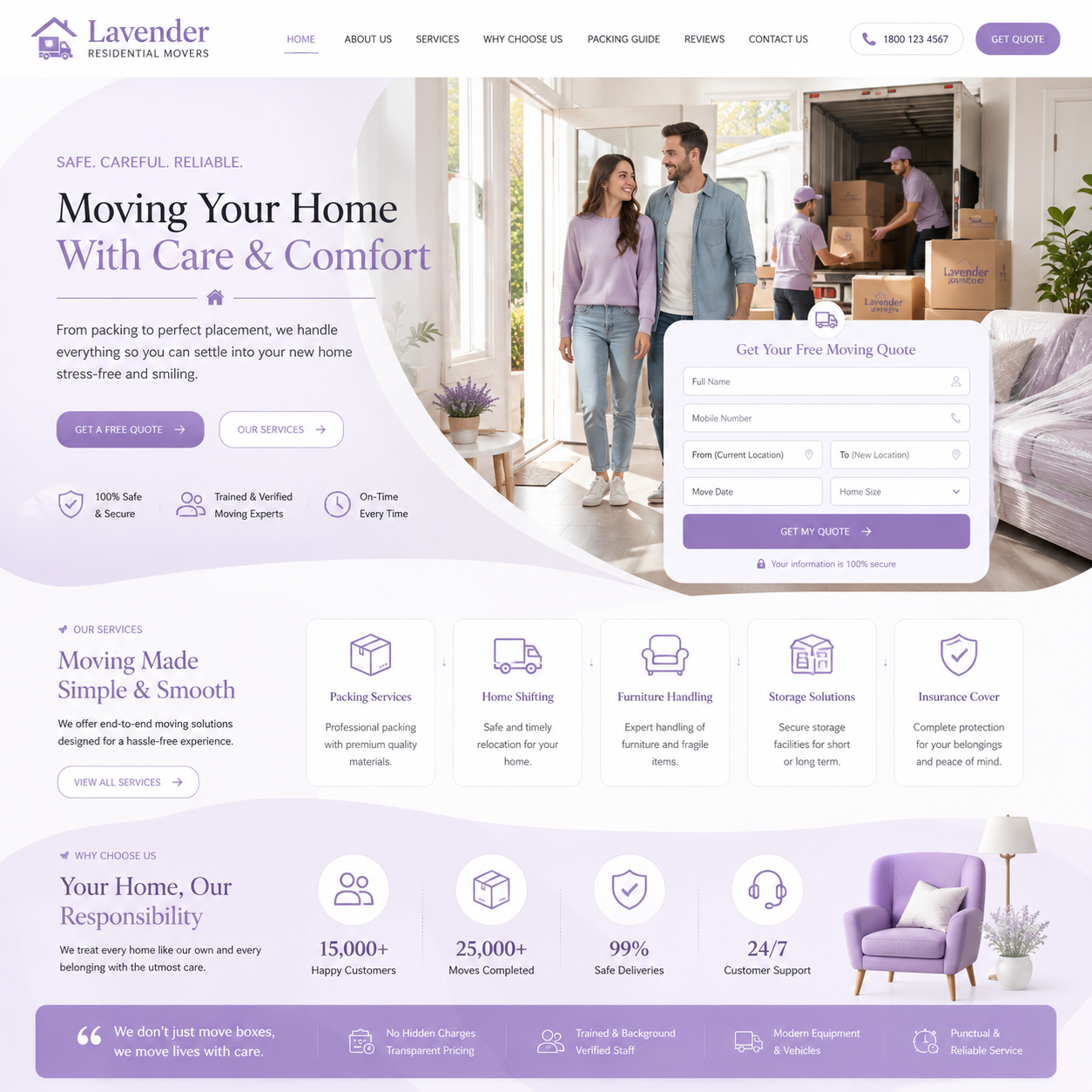 Packers & Movers Website Design