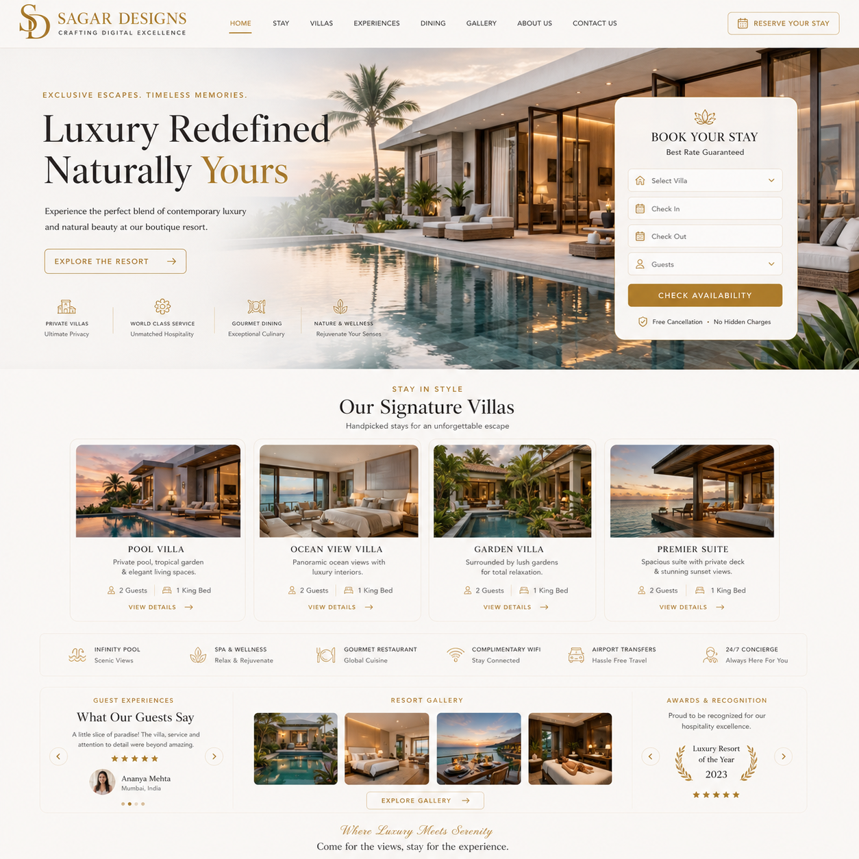 Resort Website Design