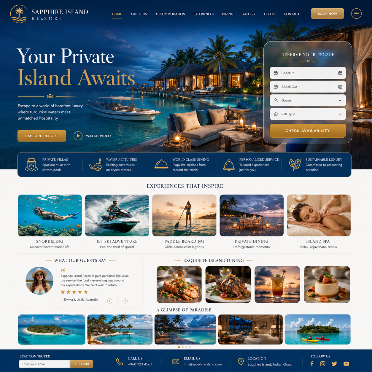 Resort Website Design