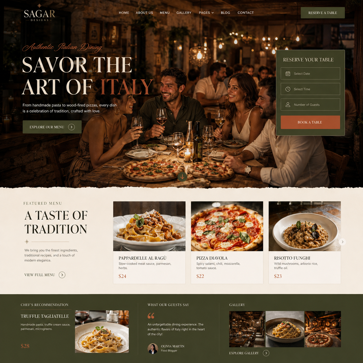 Restaurant Website Design
