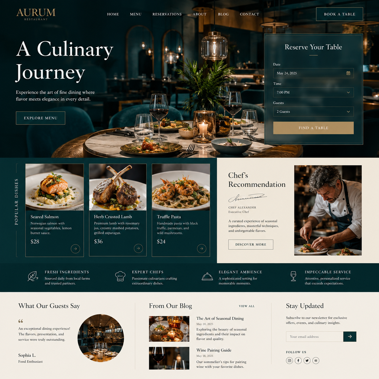 Restaurant Website Design