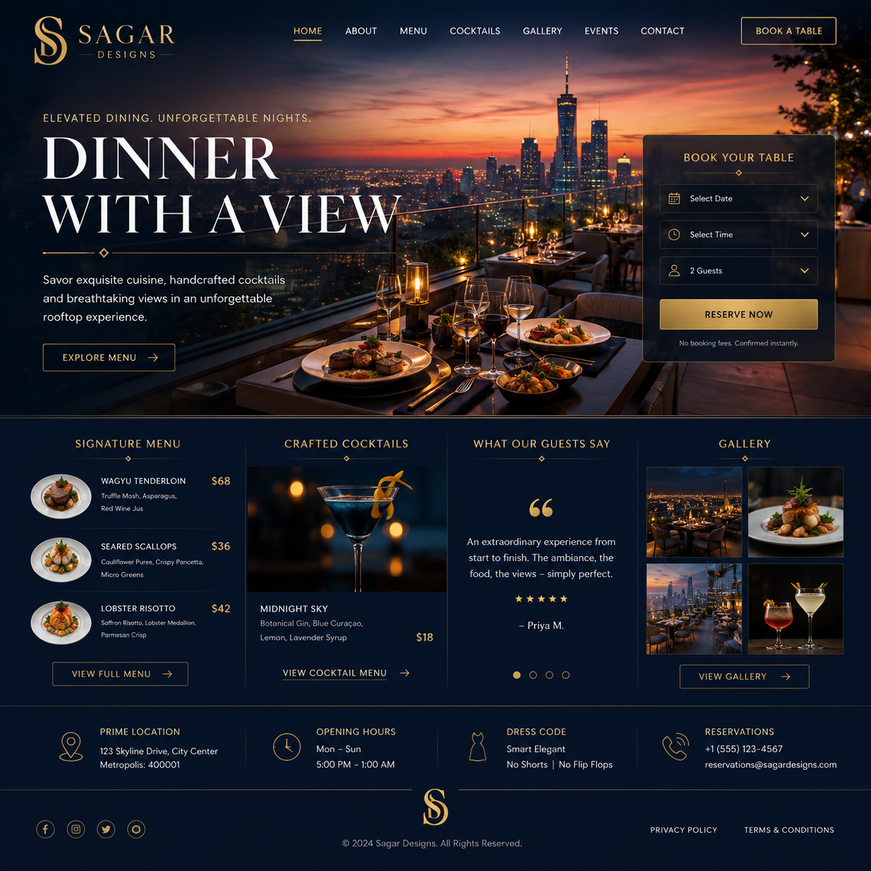 Restaurant Website Design