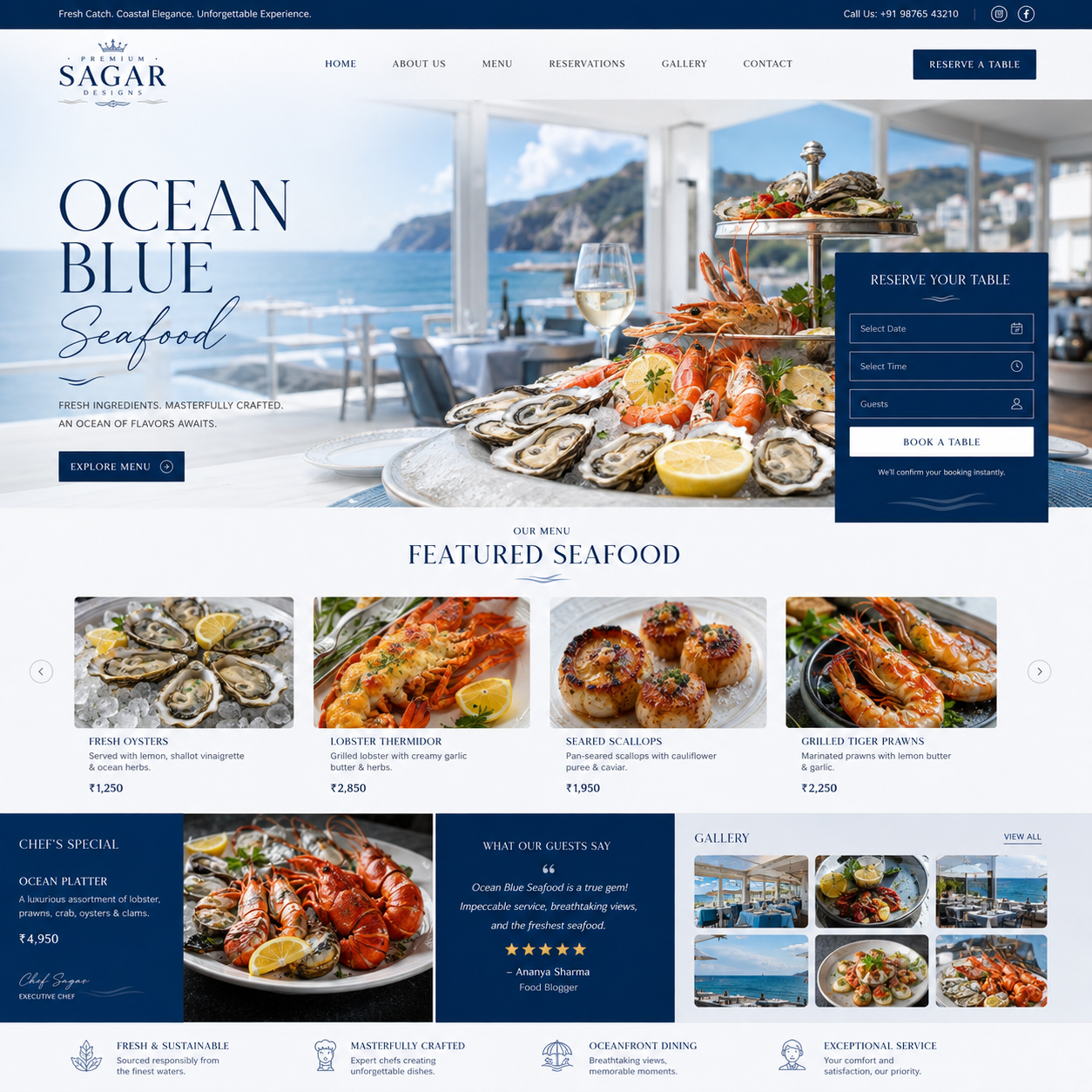 Restaurant Website Design