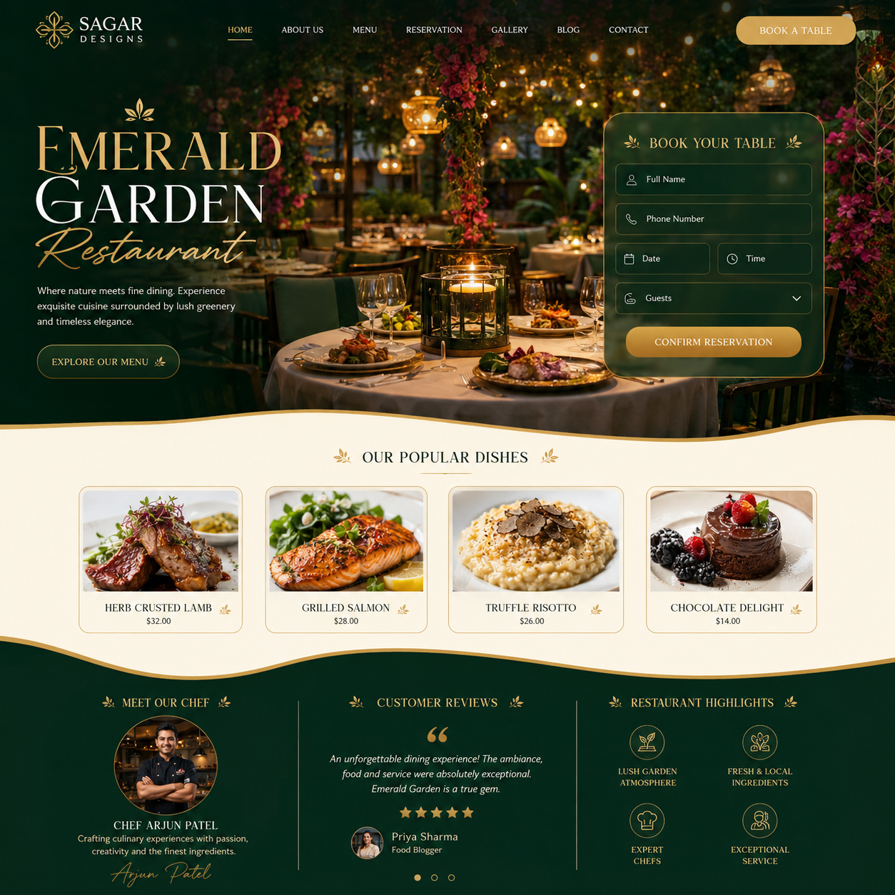 Restaurant Website Design