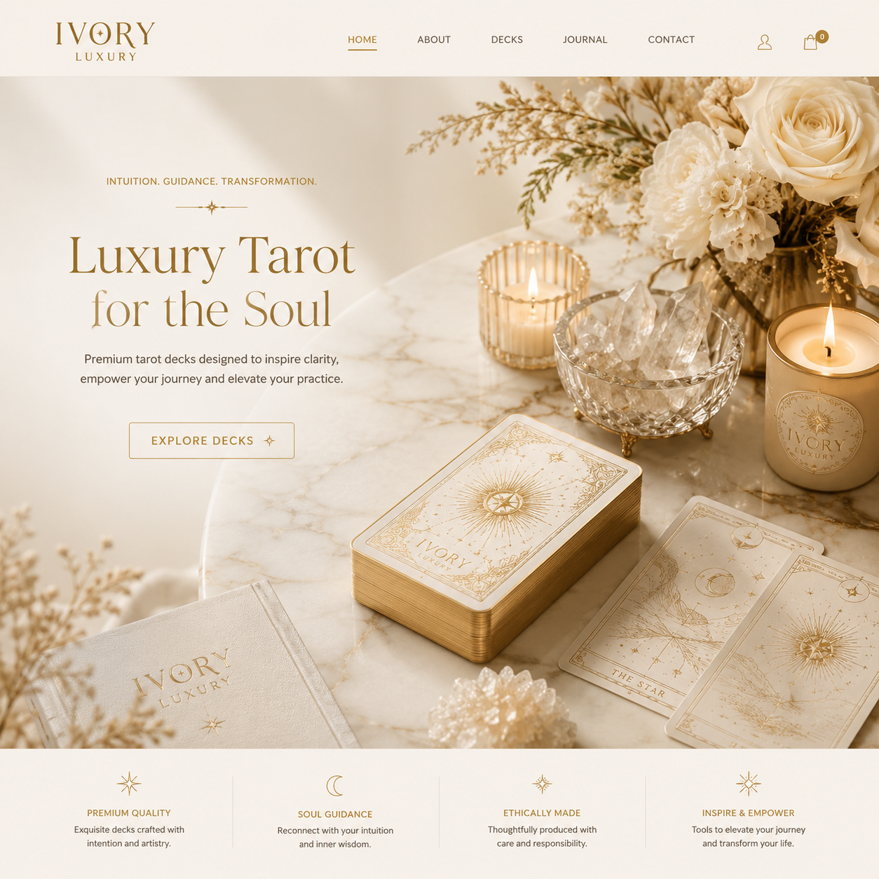 Tarot Reading Website Design