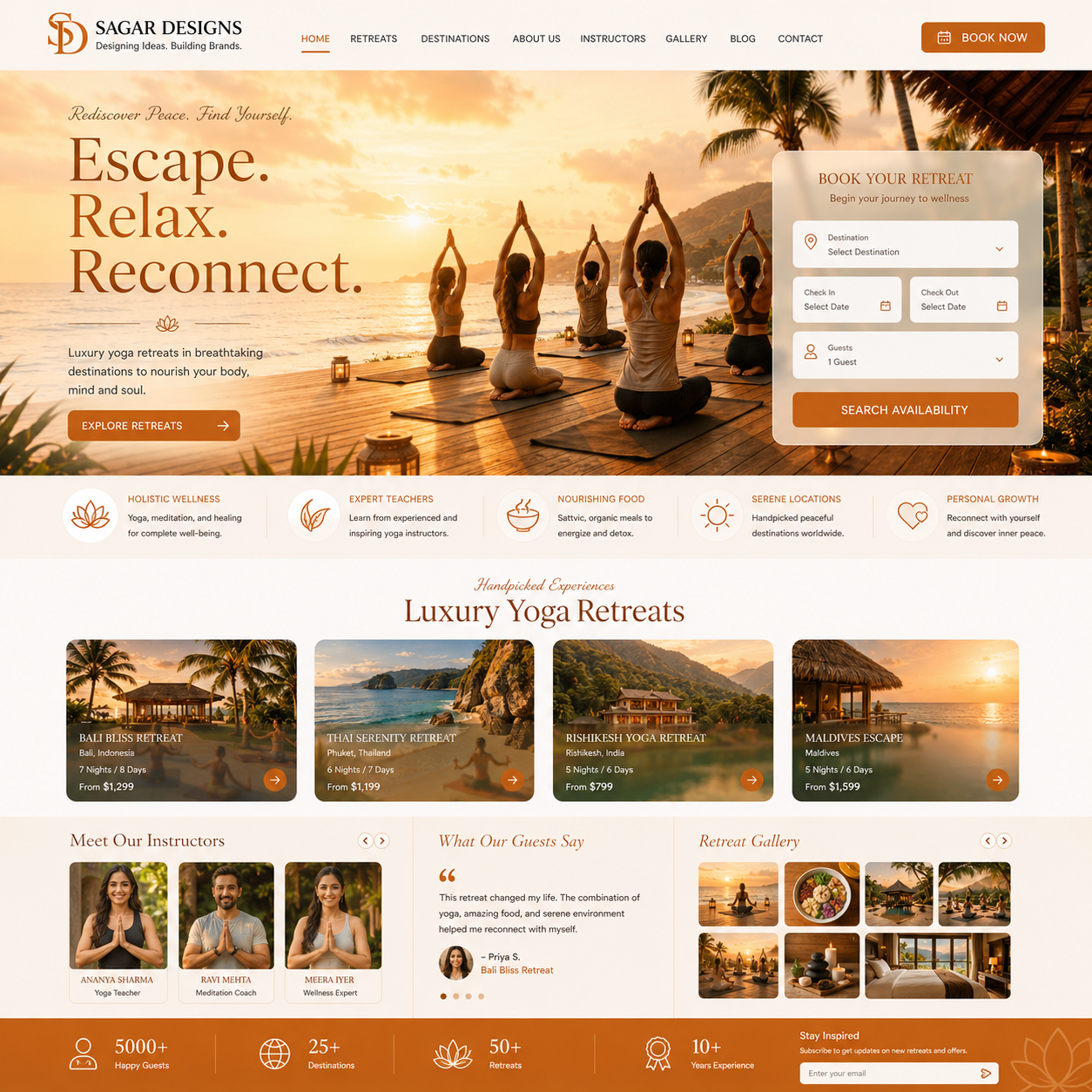 Yoga Studio Website Design